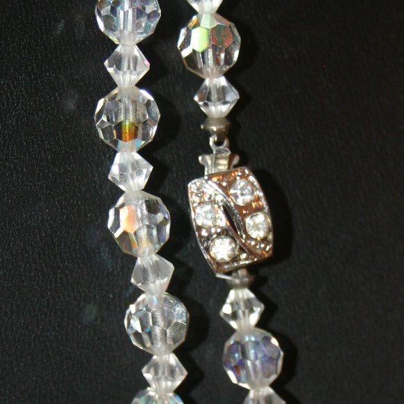 68" Opera Length Rainbow Aurora Crystal -like Beaded Necklace Item #7 - Picture 4 of 4